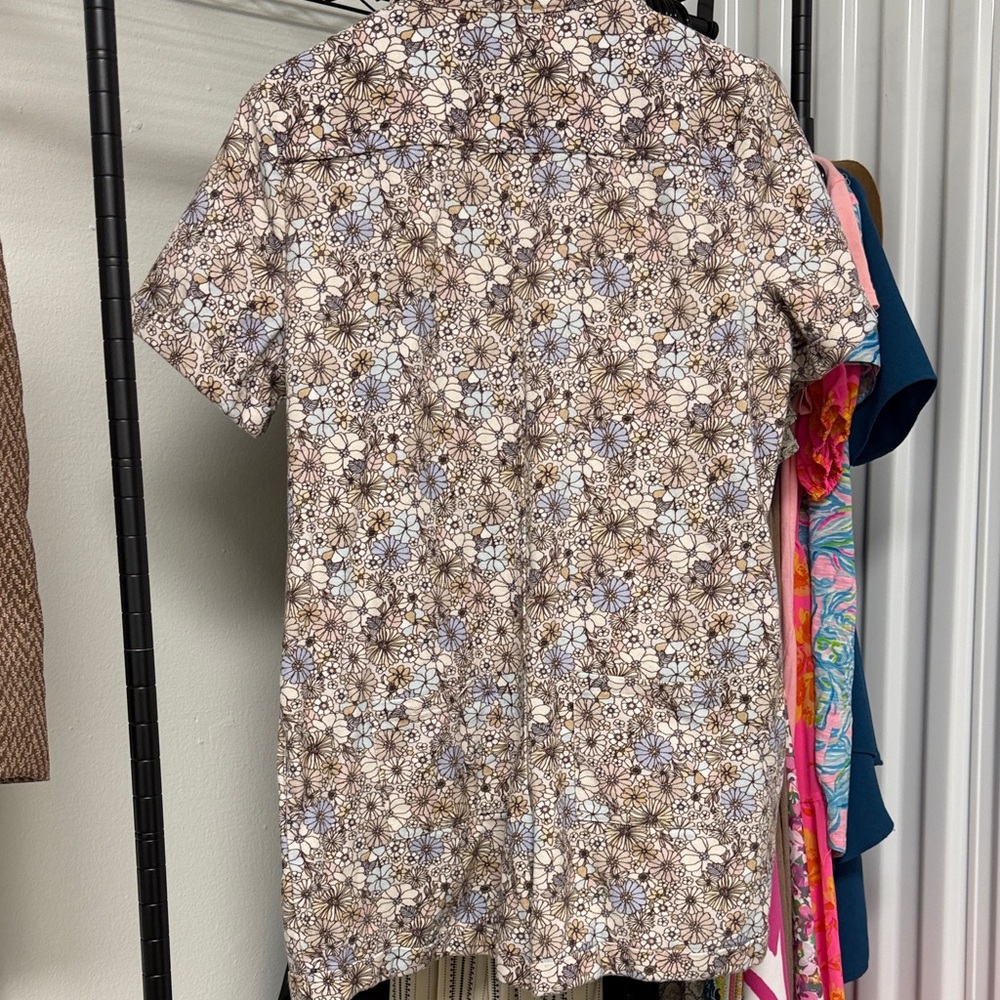 Storia women’s floral demin romper size Medium - Picture 7 of 8